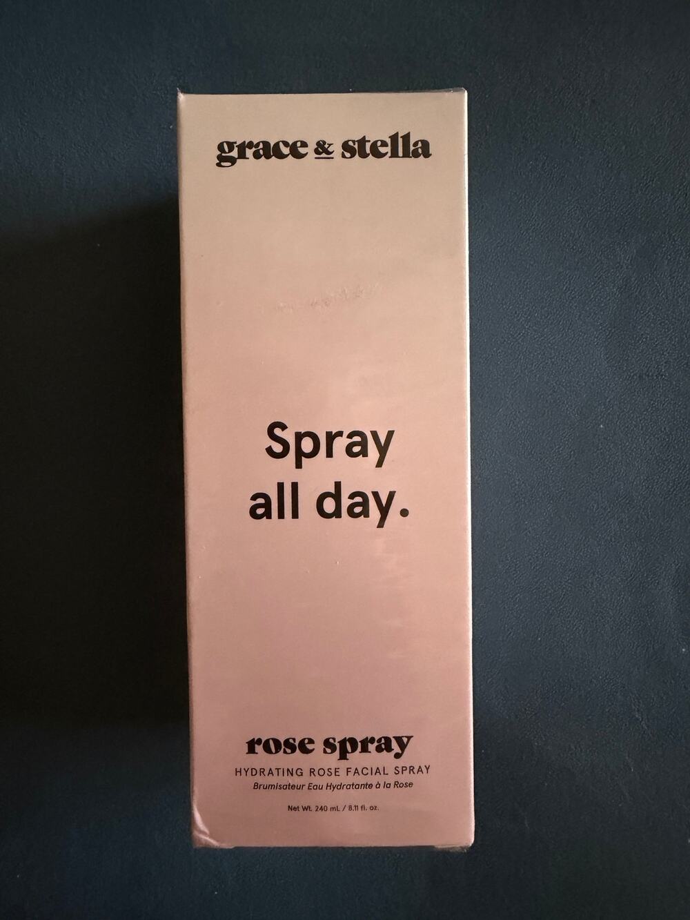 Grace & Stella Rose Spray Hydrating Facial Mist 8.11 oz 240mL Sealed Vegan